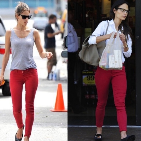 [Henry & Belle] Super Skinny Ankle Jean in Red - Picture 2 of 7